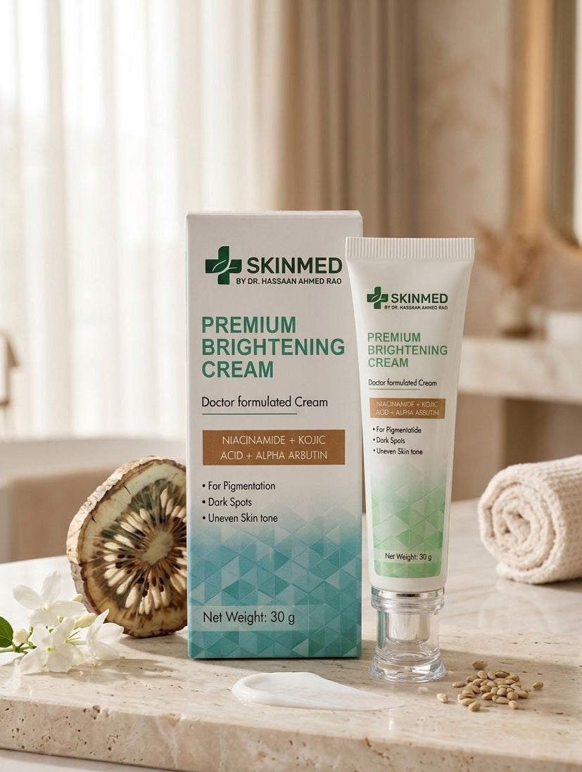 SKINMED Premium Brightening Cream | Doctor Formulated Skin Glow & Spot Corrector