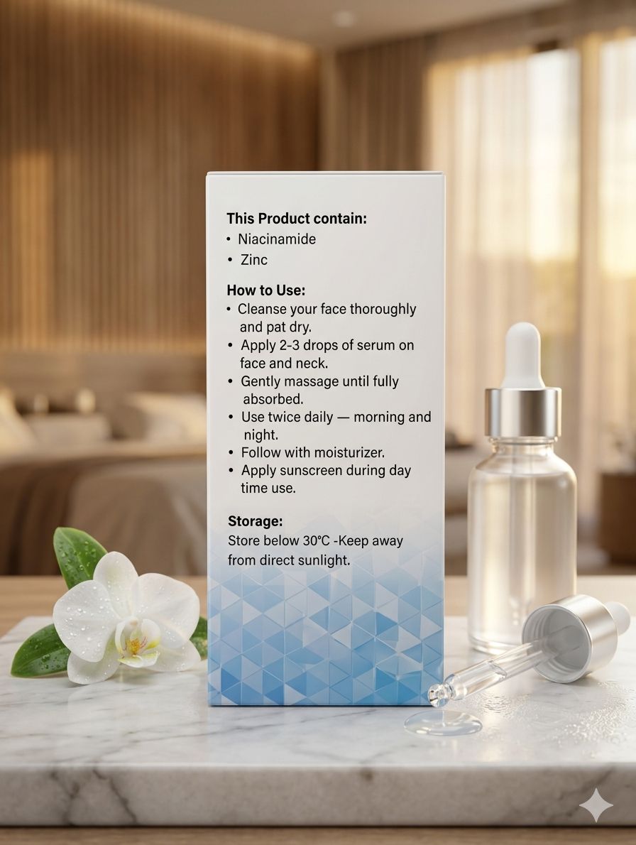 SKINMED Niacinamide + Zinc Serum | Oil Control, Acne Care & Pore Refining Formula